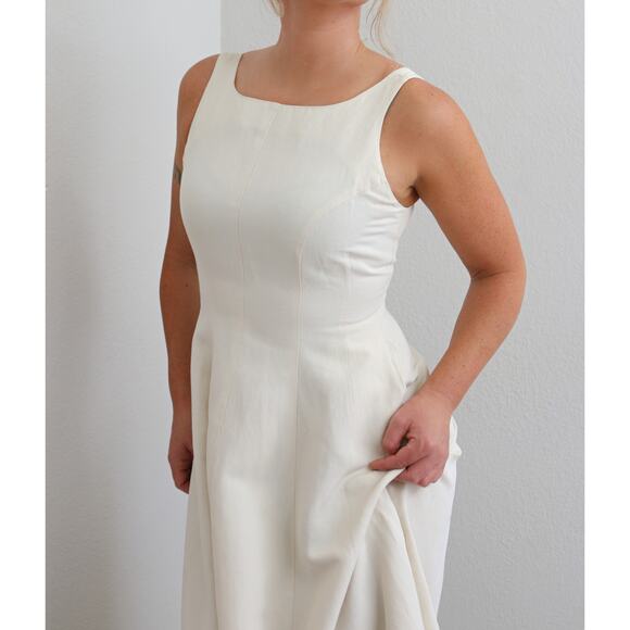 2000's Vintage Banana Republic Linen Dress ~ Women's XS SM 2 4  Summer Sundress - Picture 4 of 12